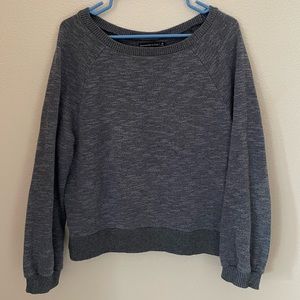 Abercrombie & Fitch: Medium Blue Cropped Long Sleeve Sweater (Good Condition)